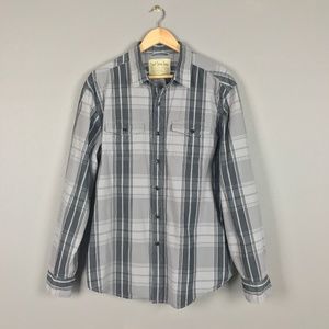 Just Keep Livin Plaid Button Down